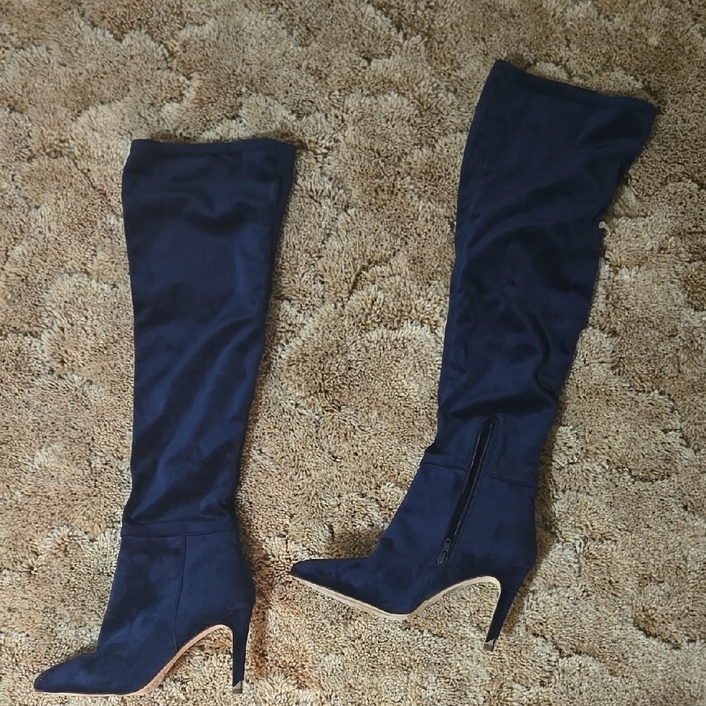 Elegant Navy Over-the-Knee Boots